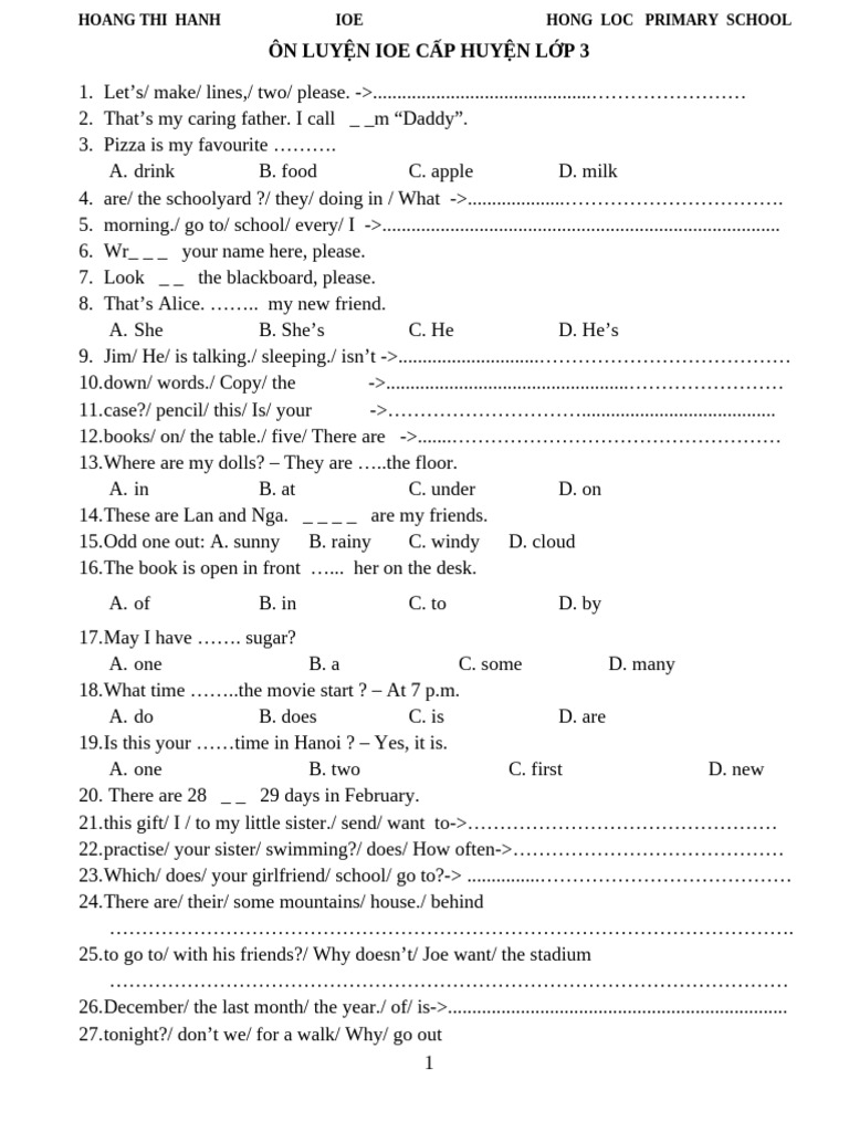 IOE Grade 3 District Exam Review | PDF