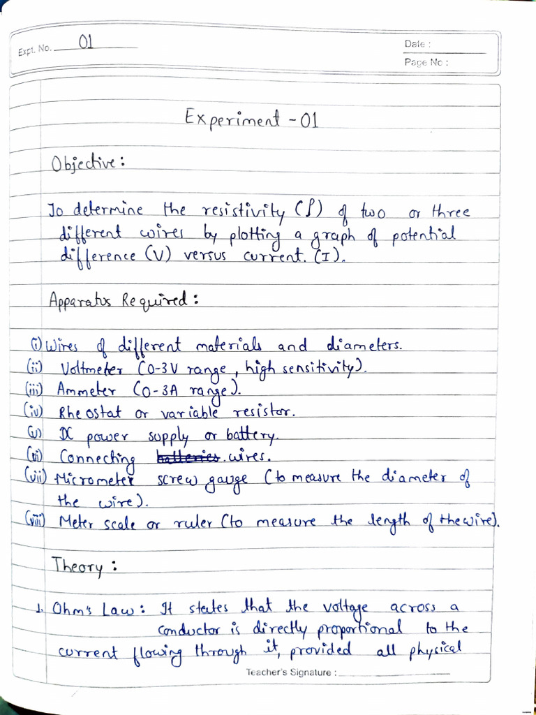 Physics Experiments (01-08) | PDF