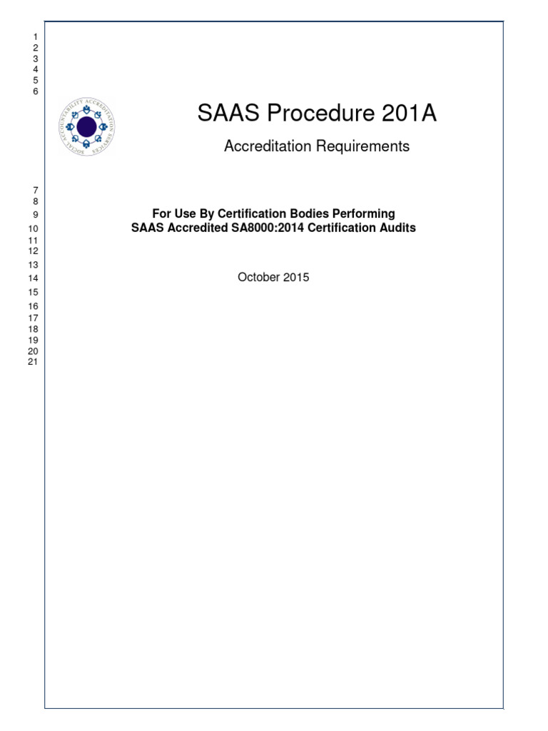 SAAS Procedure201A.2015 | PDF | Audit | Verification And Validation