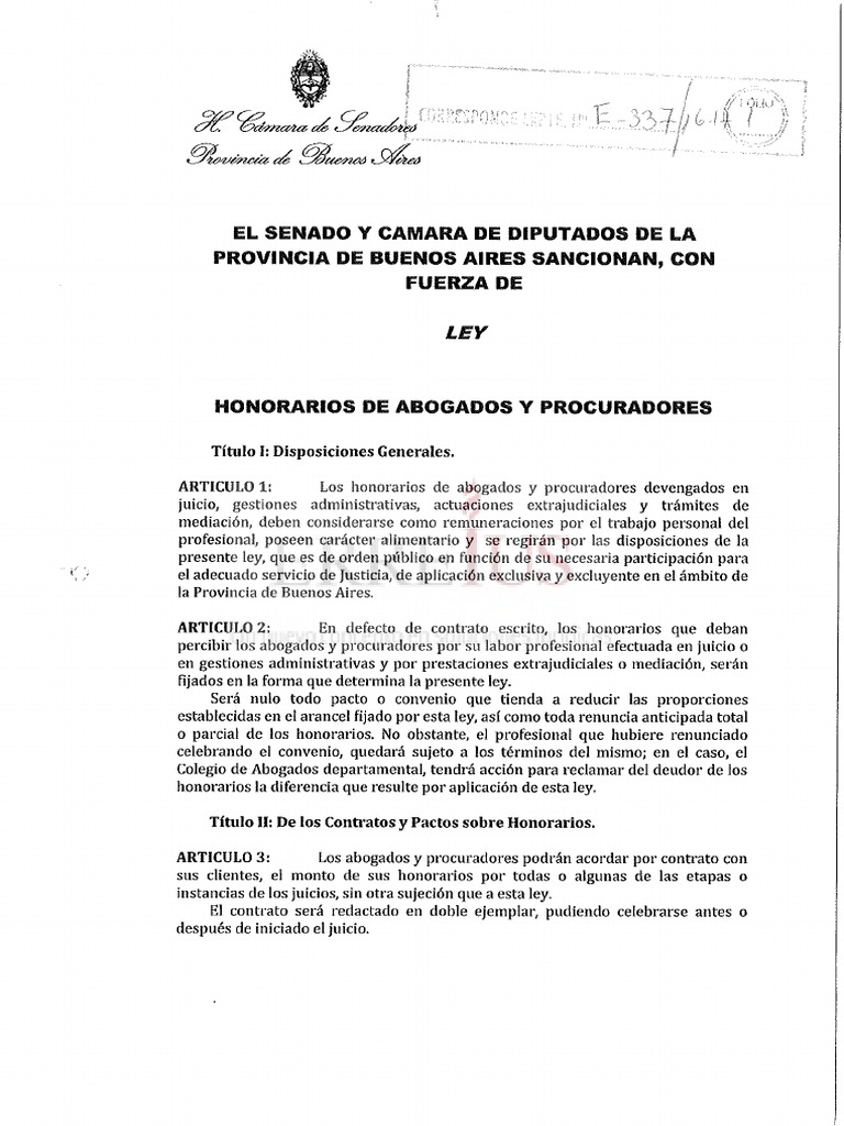 Nueva Ley de Honorarios Abogados y Procuradores | PDF