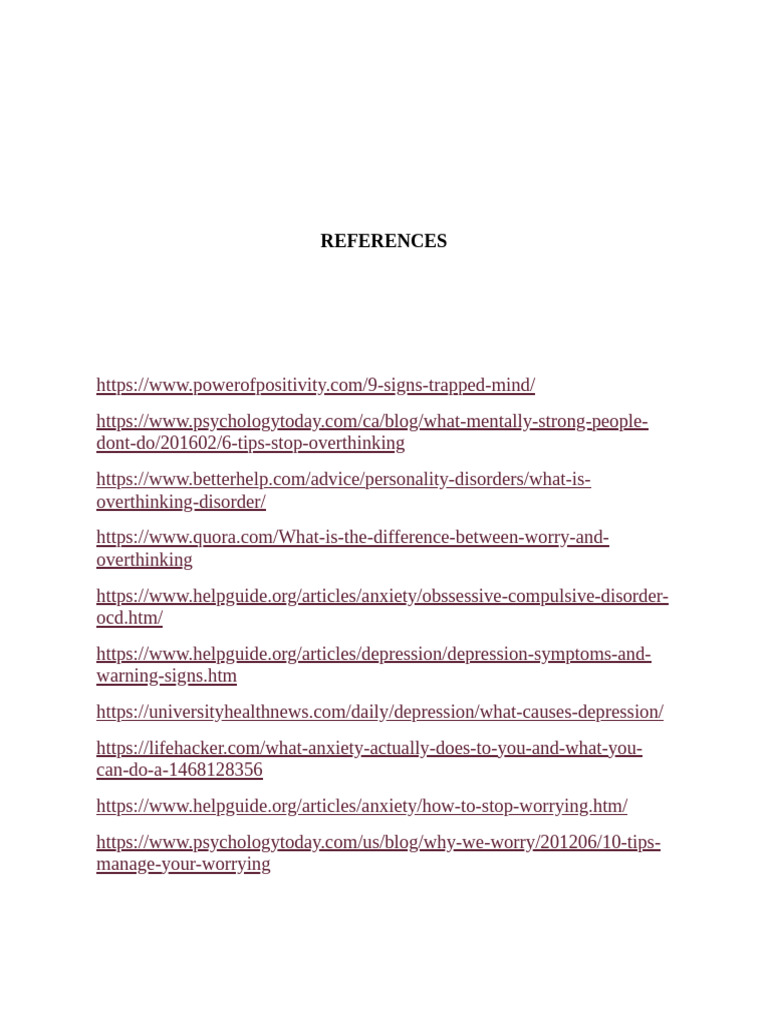 How To Stop Overthinking Pdfdrive 241222 133146 Pdf Psychology