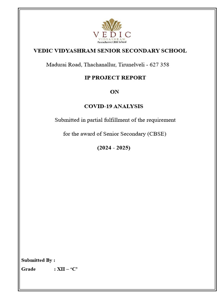 Ip Covid Proj 24-25 Board Final | PDF | Python (Programming Language ...