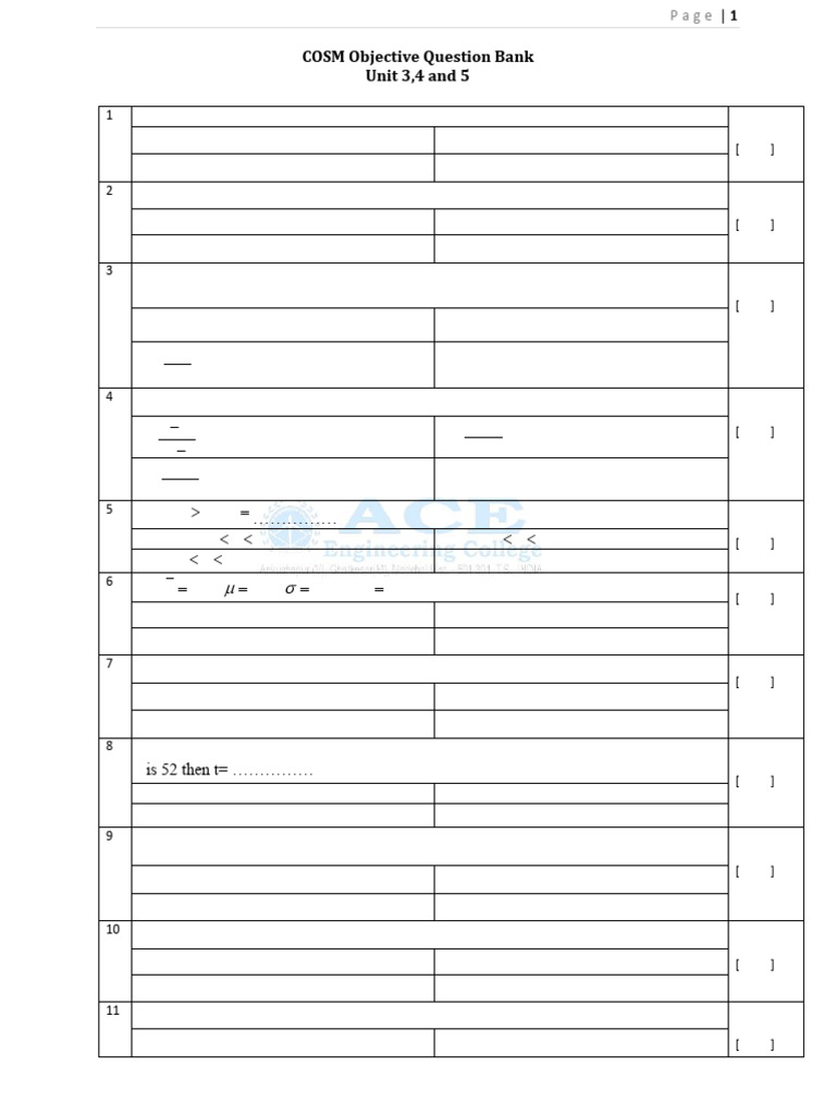 COSM-Mid-2-Objective QB | PDF