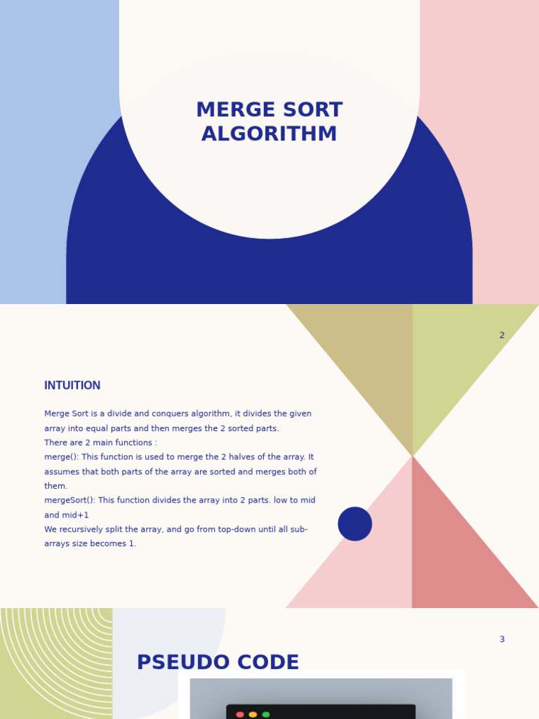 Merge Sort Algorithm | PDF