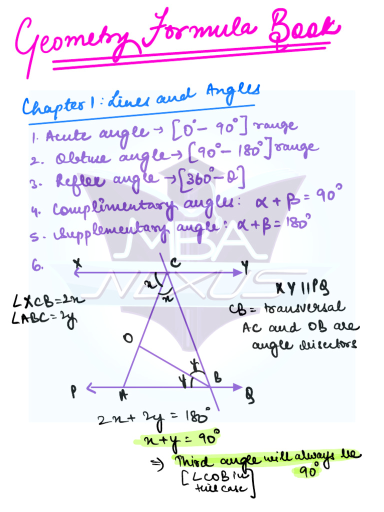 Geometry Formula Book | PDF