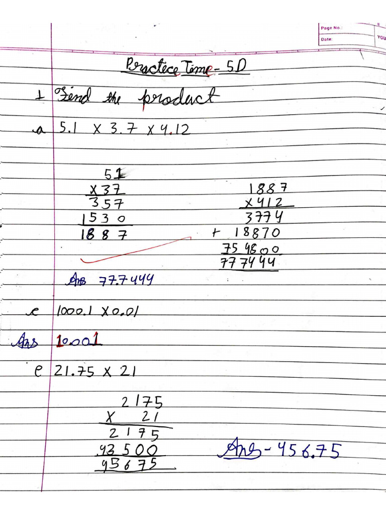 Exercise-5D & 5E | PDF