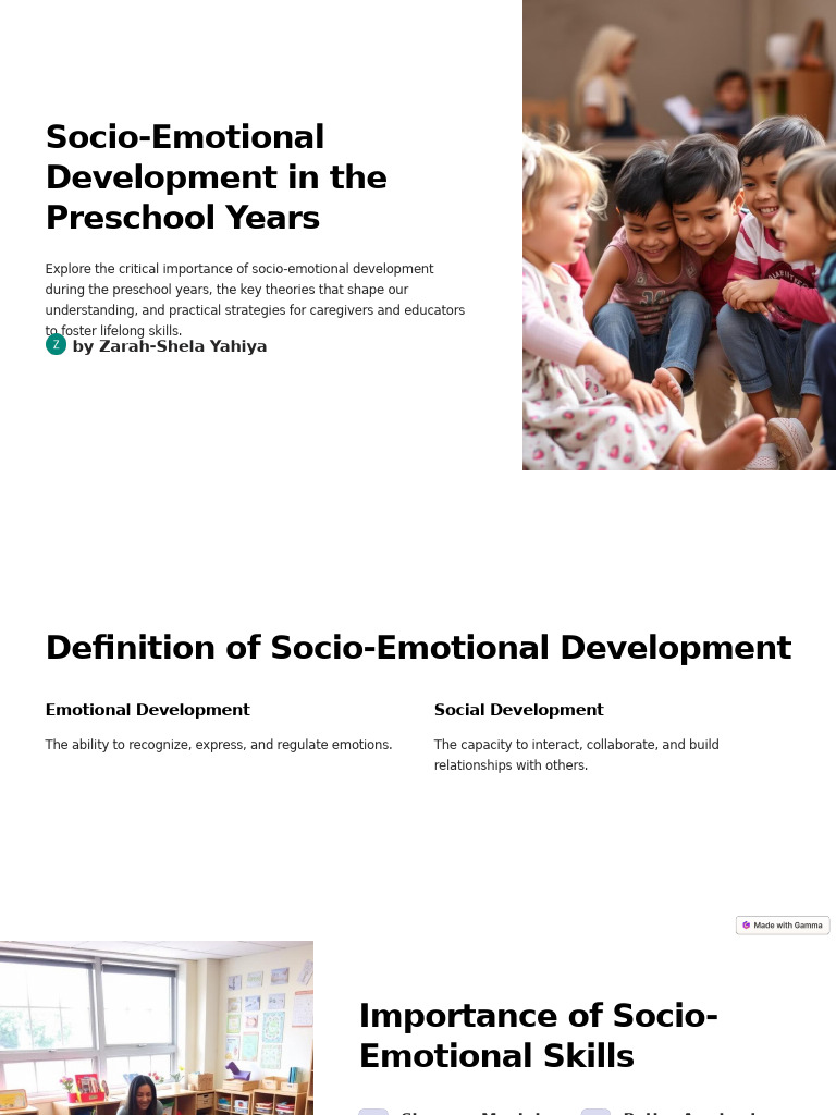 Socio Emotional Development in The Preschool Years | PDF | Empathy ...