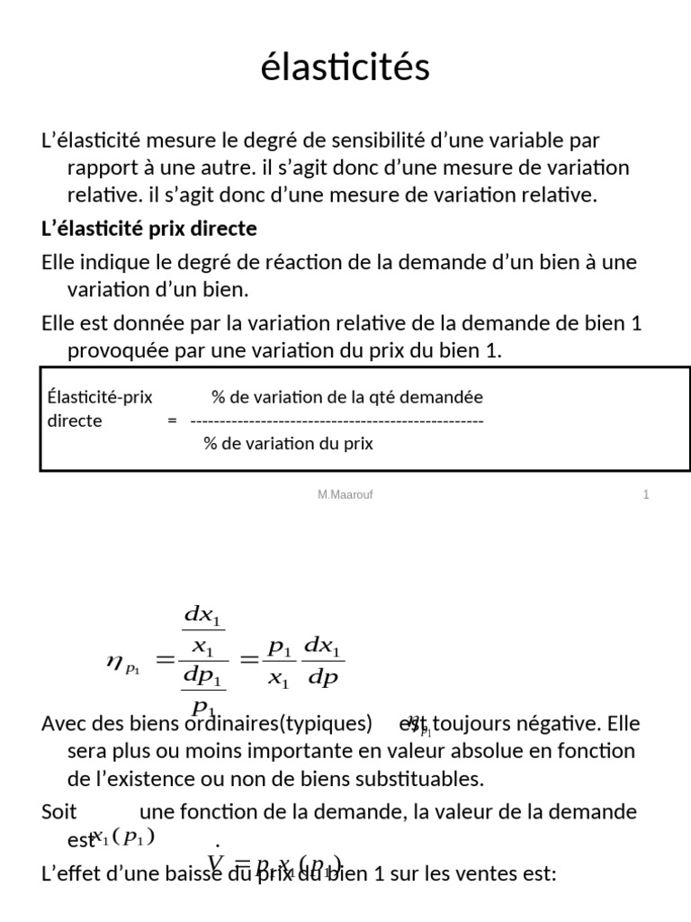 Élasticité de la demande et prix | PDF | Élasticité (économie) | Économie