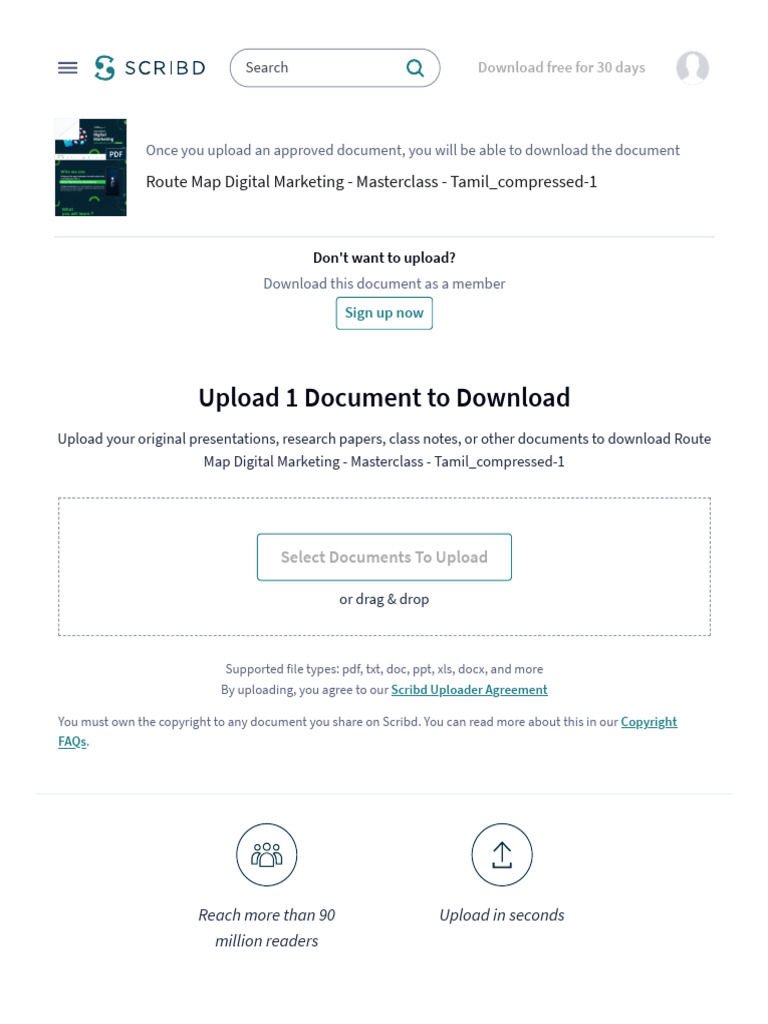 Upload A Document - Scribd | PDF | Scribd | Cyberspace