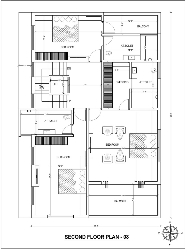 REVISED SECOND FLOOR PLAN - 08 | PDF