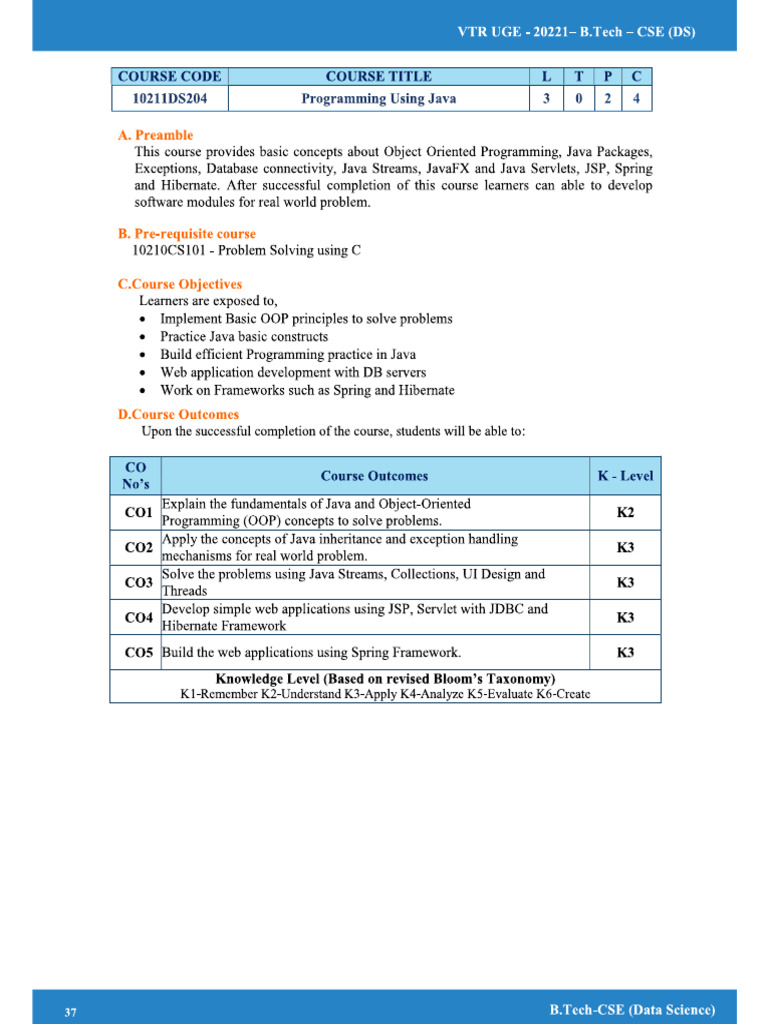 10211ds204 - Programming Using Java | PDF