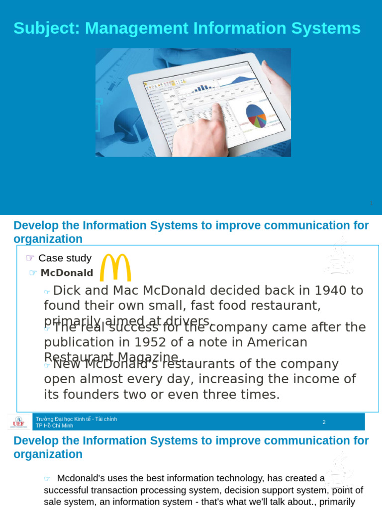 Develop The Information Systems To Improve Communication For ...