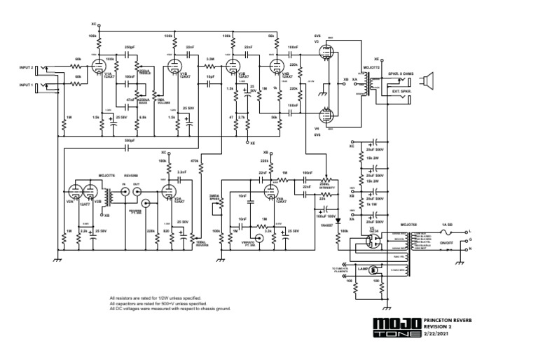 Mojotone Schem | PDF | Power (Physics) | Electronic Engineering