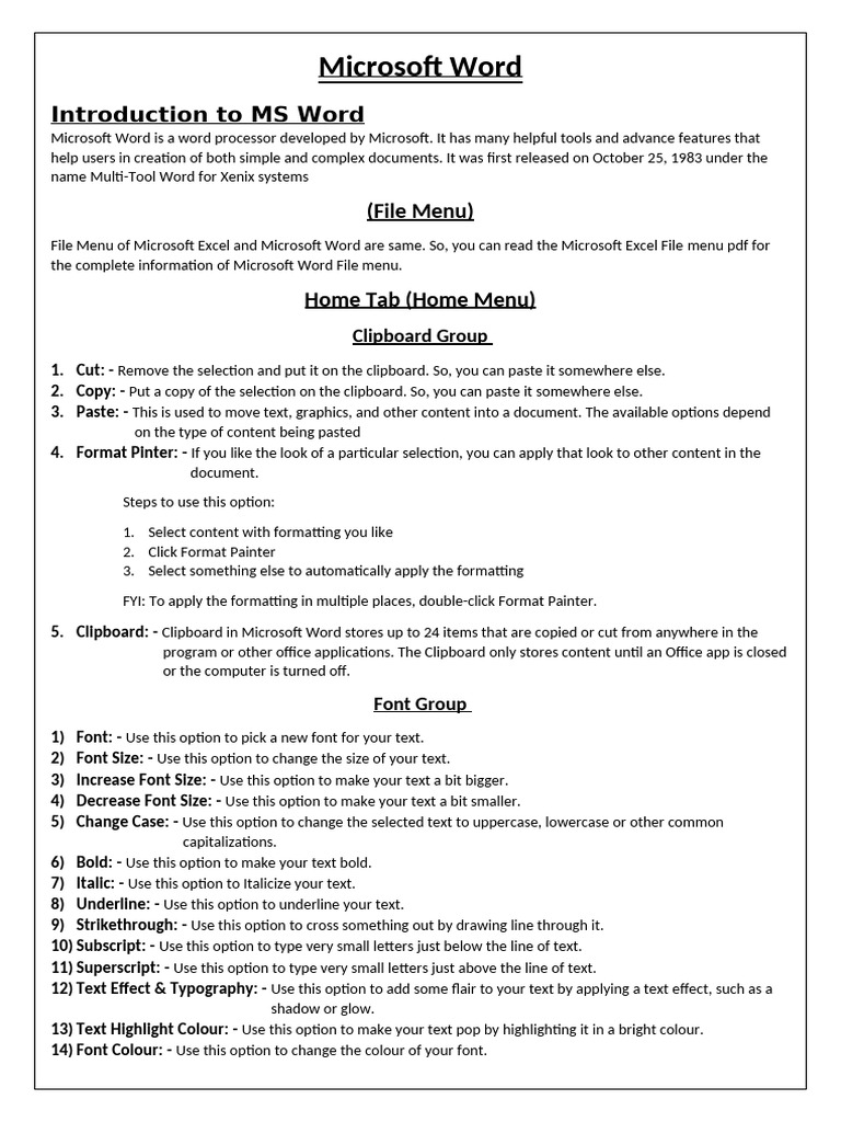 Microsoft Word | PDF | Microsoft Word | Note (Typography)