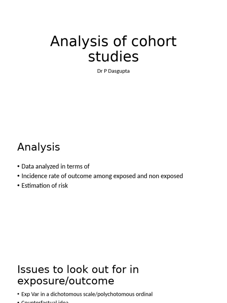 Analysis Cohort | PDF | Cohort Study | Actuarial Science