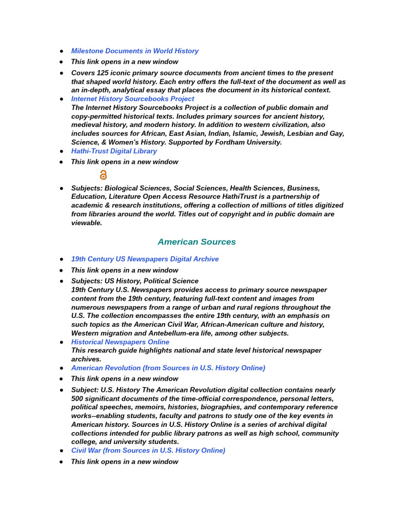 American Sources | PDF