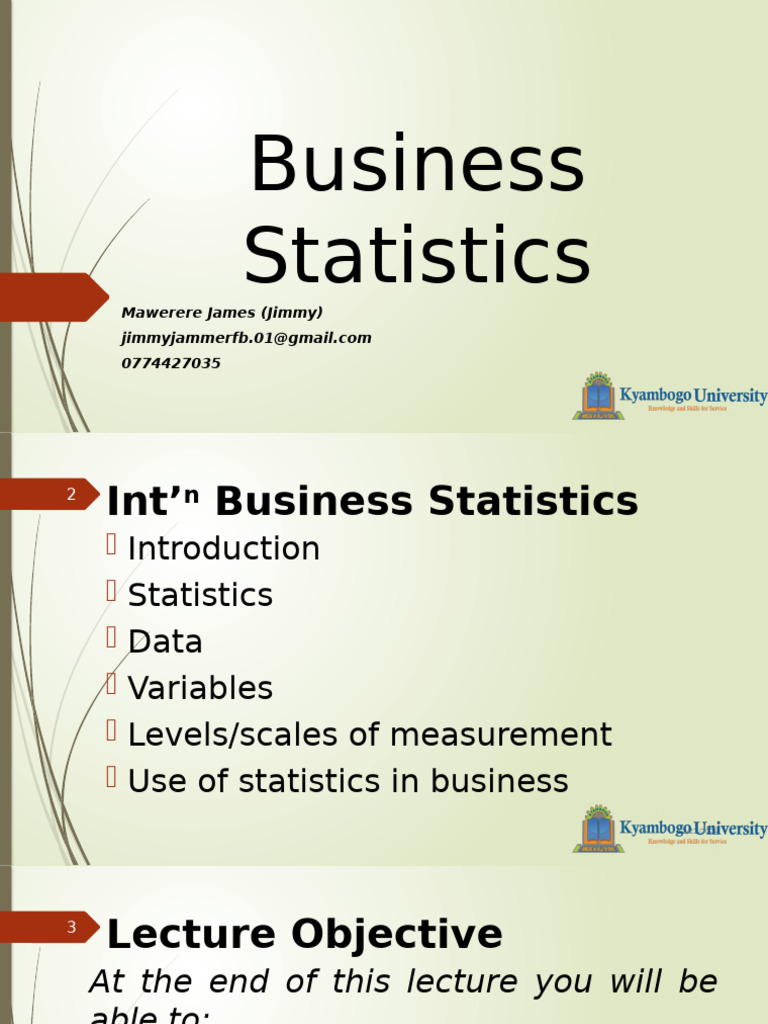 Business Statistics | PDF | Level Of Measurement | Statistics