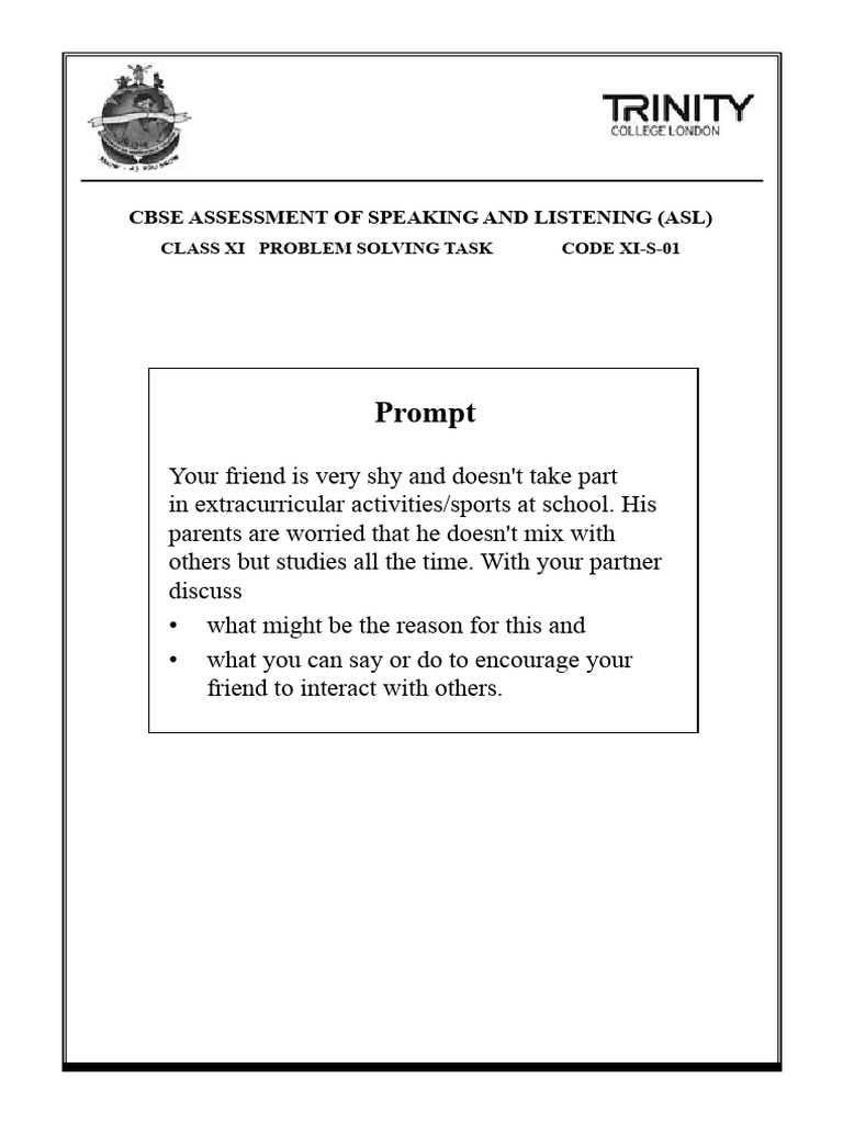 ASL Problem Solving Topics for Class 11 | PDF