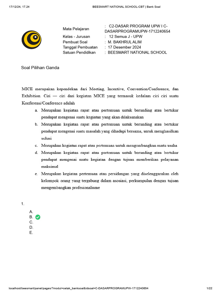 C3-Dasar Program Upw Jurusan Upw | PDF