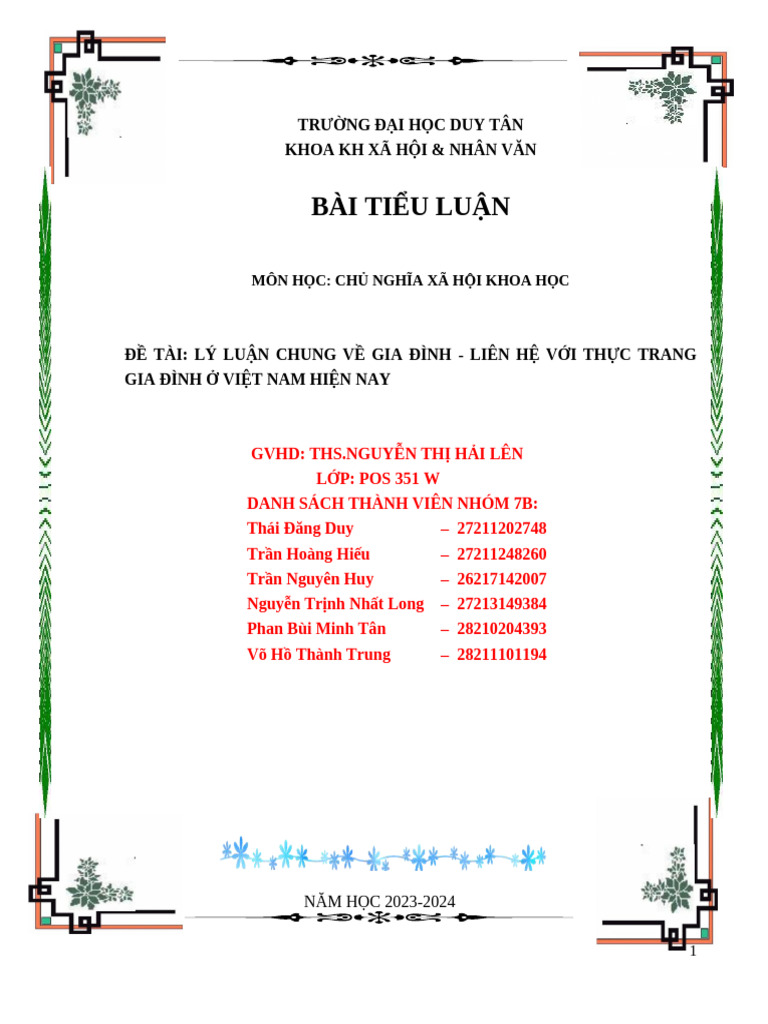 CNXH Final | PDF