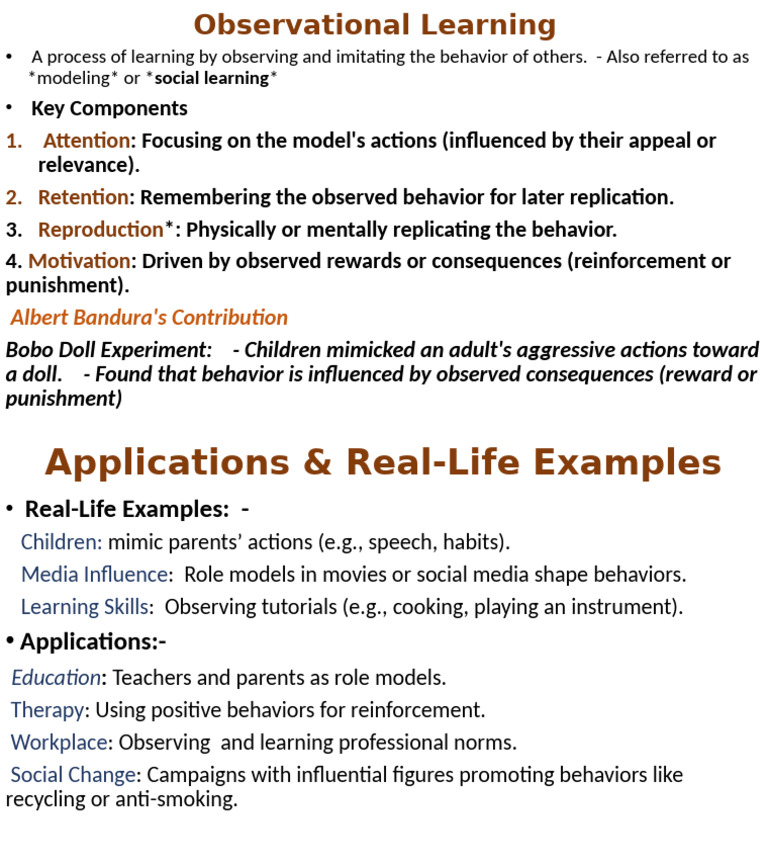 Social Learning Theory Overview | PDF