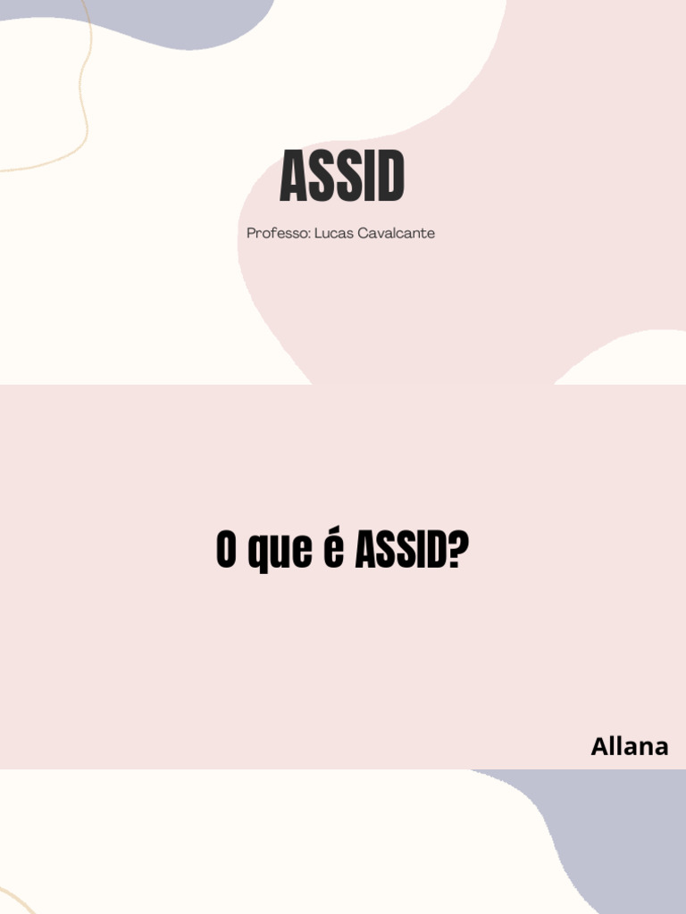 ASSID: Origem e Propósito | PDF