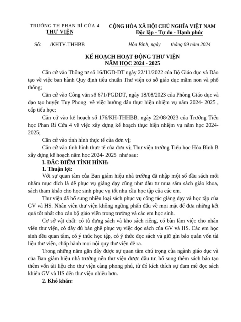 Kh thu vien nam hoc m u 1 pdf