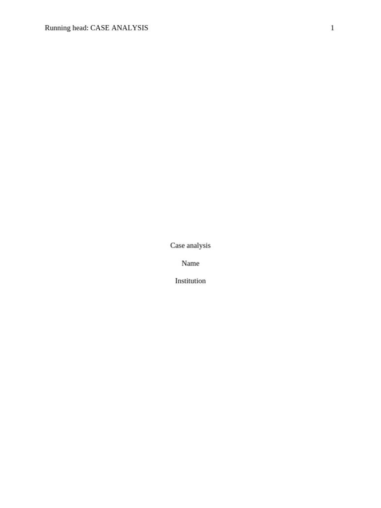 Case Analysis Pdf Crimes Crime Violence