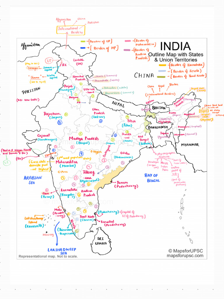 Political Map of India - 241016 - 092128 | PDF