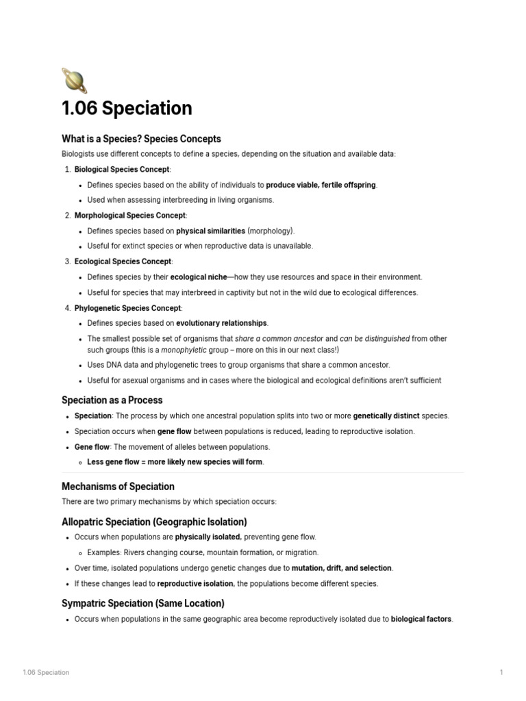 Understanding Speciation Mechanisms | PDF | Species | Hybrid (Biology)