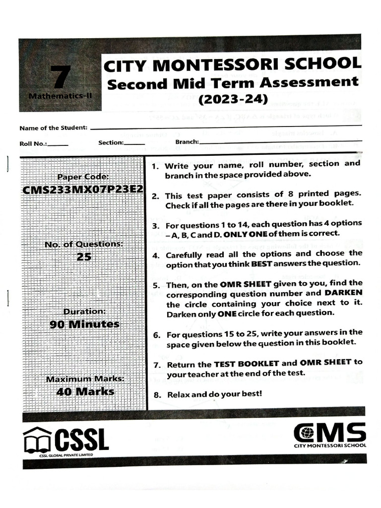 7th Mathematics | PDF