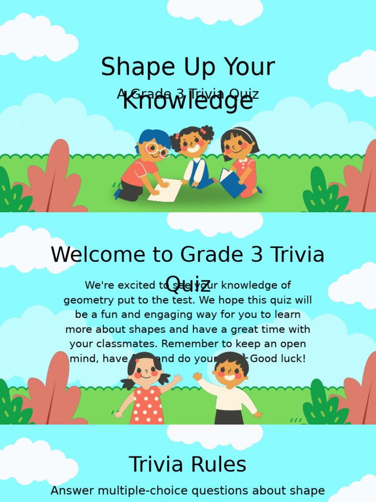 Shape Up Your Knowledge: A Grade 3 Trivia Quiz | PDF