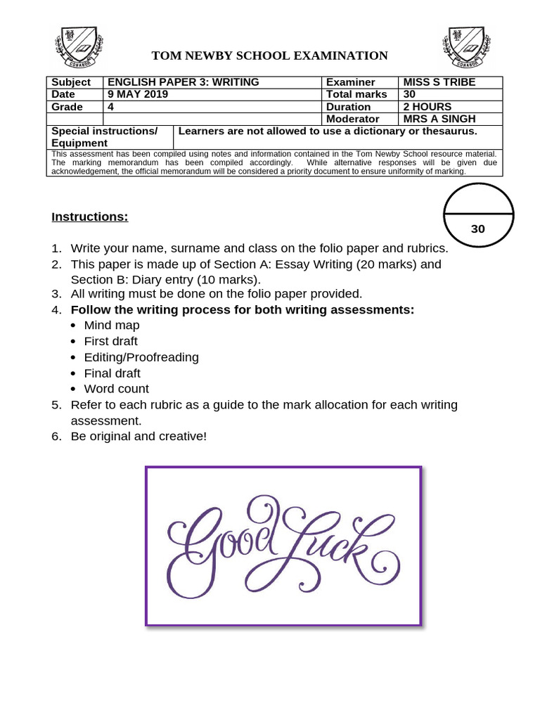 Grade 4 English Creative Writing June 2019 Edit GM AS | PDF | Human ...