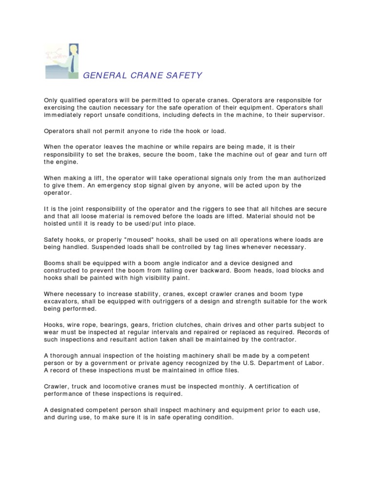 Crane Safety Guidelines and Best Practices | PDF | Crane (Machine ...