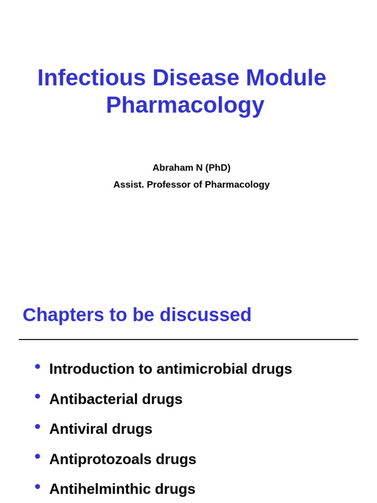 Infectious Disease Module | PDF | Penicillin | Antimicrobial Resistance