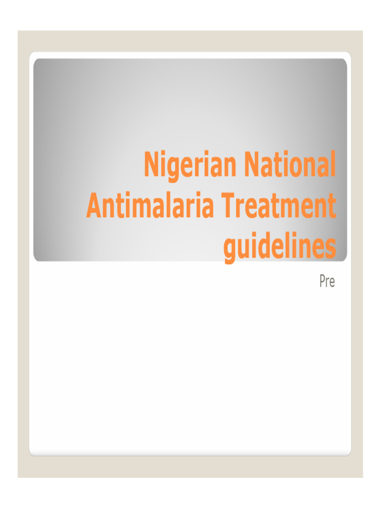 NATIONAL MALARIA TREATMENT POLICY visual data 3