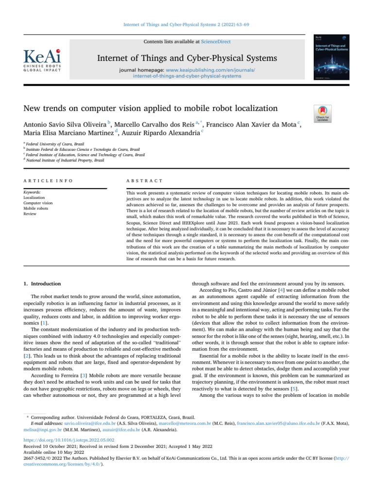Mobile Robot Vision Localization | PDF | Computer Vision | Robot