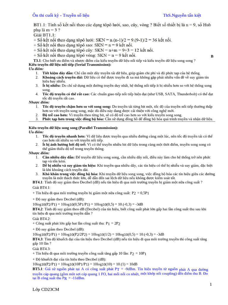 On Thi Cuoi Ky - CD23CM - Truyen So Lieu | PDF
