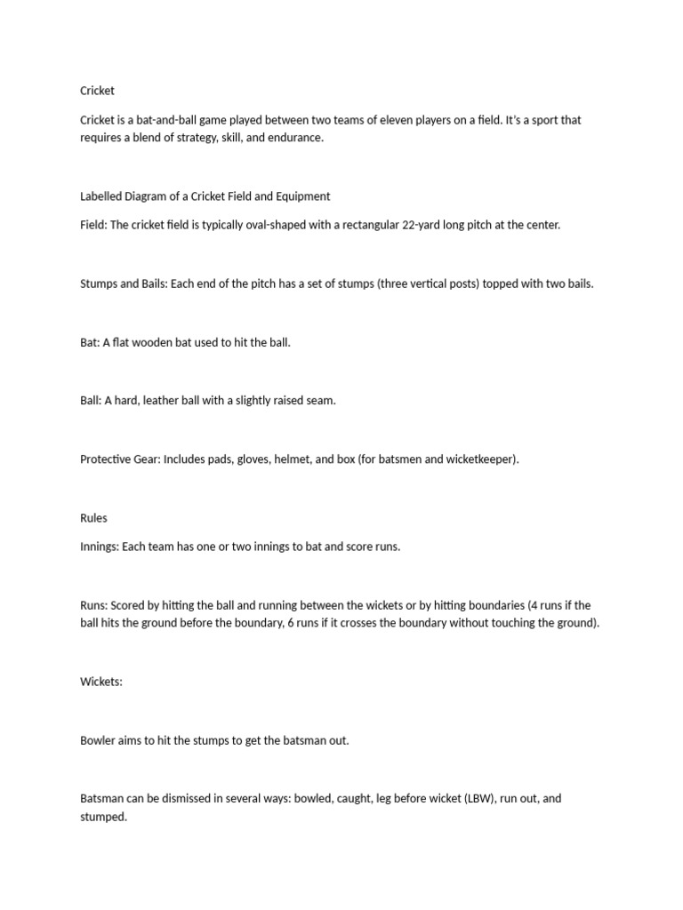 Cricket | PDF
