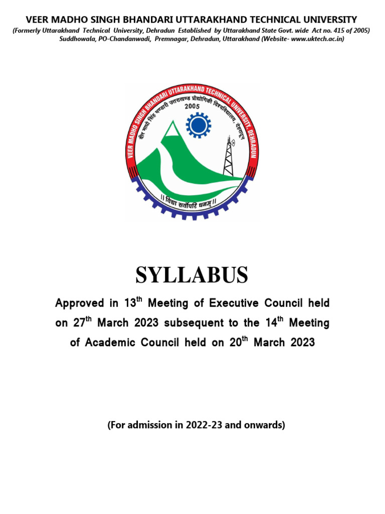 B.Tech Mechanical Engineering Syllabus 2023-24 | PDF | Entropy ...