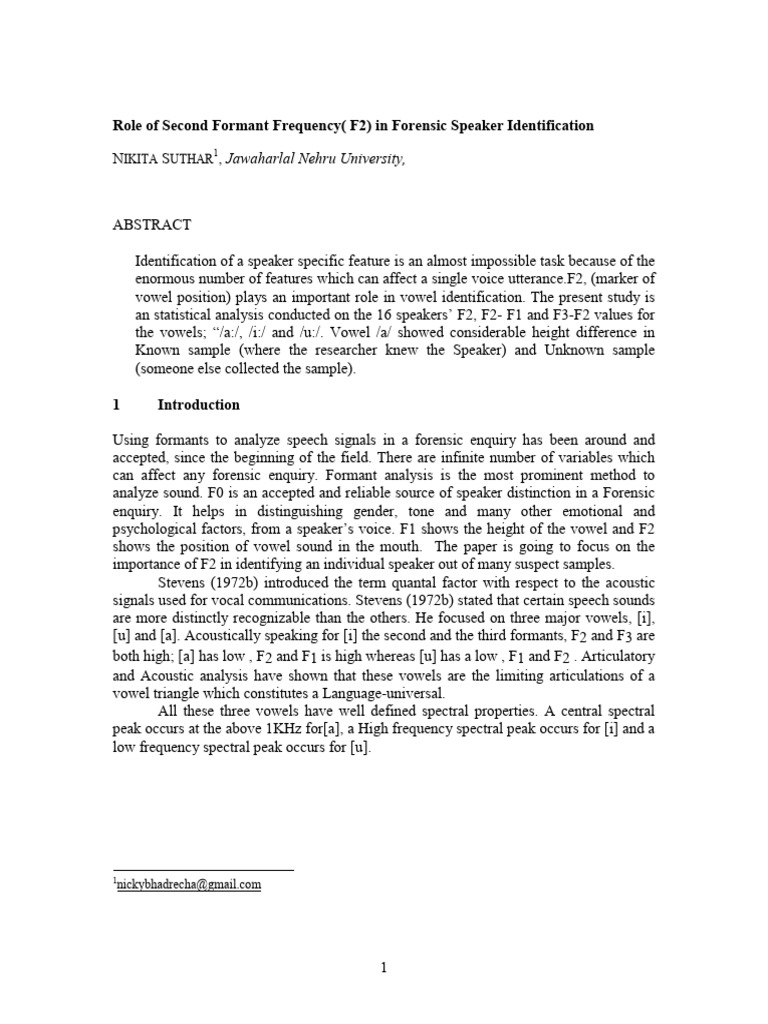 bhamatid,+NIkita+Suthar_fasal+paper+revised+part+2 | PDF | Vowel | P Value