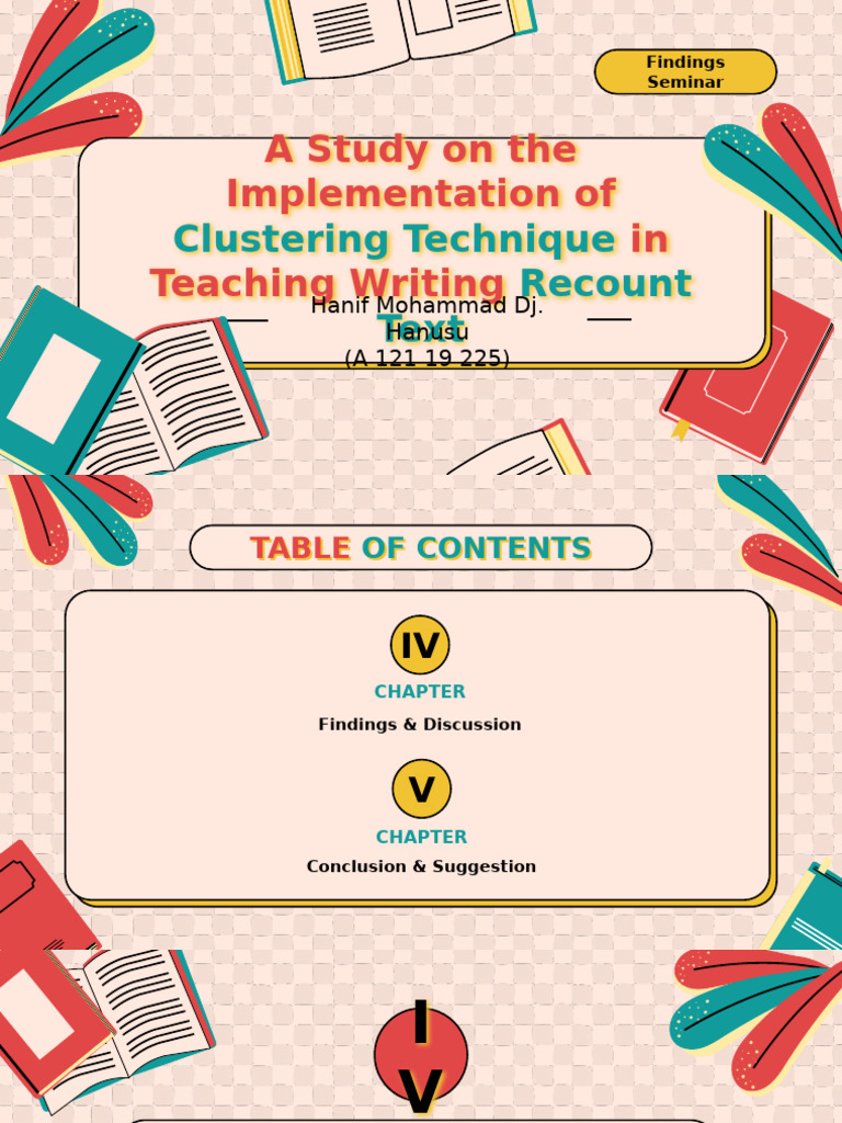 Clustering Technique in Writing Recount | PDF | Behavior Modification ...
