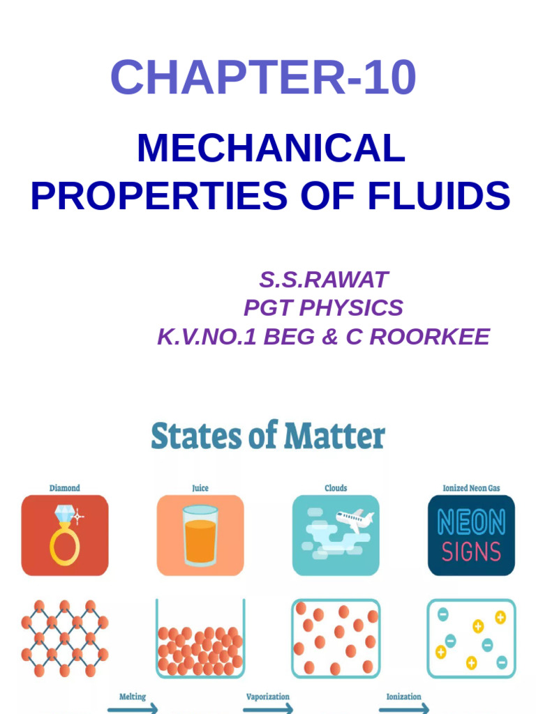 10 Mechanical Properties of Fluids | PDF | Buoyancy | Pressure