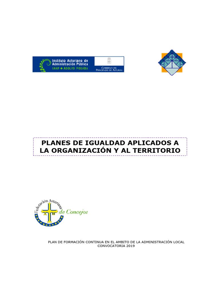 Planes de Igualdad en Administración Local 2019 | PDF | Estudios de ...