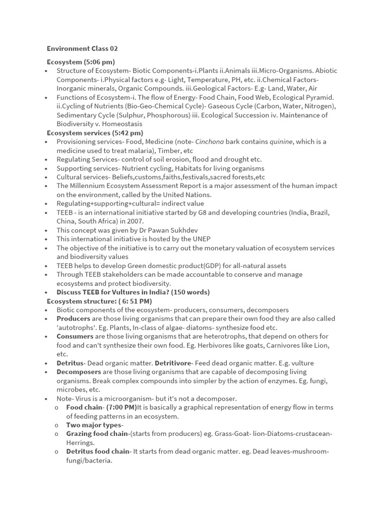 Environment class 02 pdf food web ecosystem