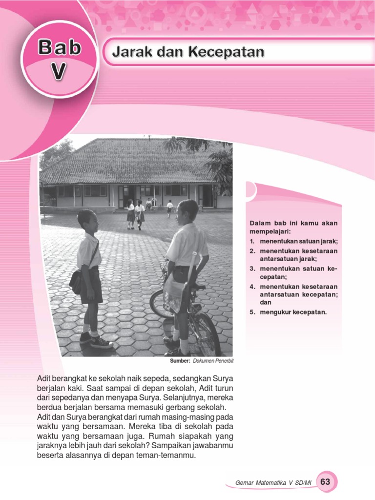 Bab V Jarak Dan Kecepatan Pdf