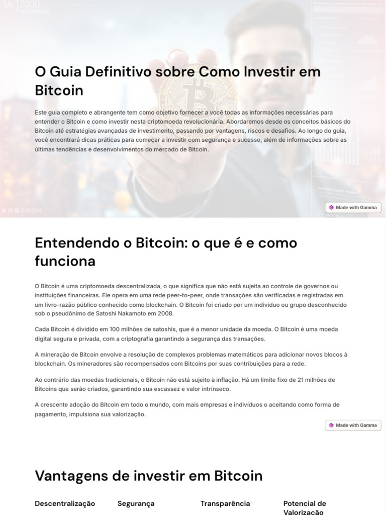 Guia Completo para Investir em Bitcoin | PDF | Bitcoin | Criptomoeda
