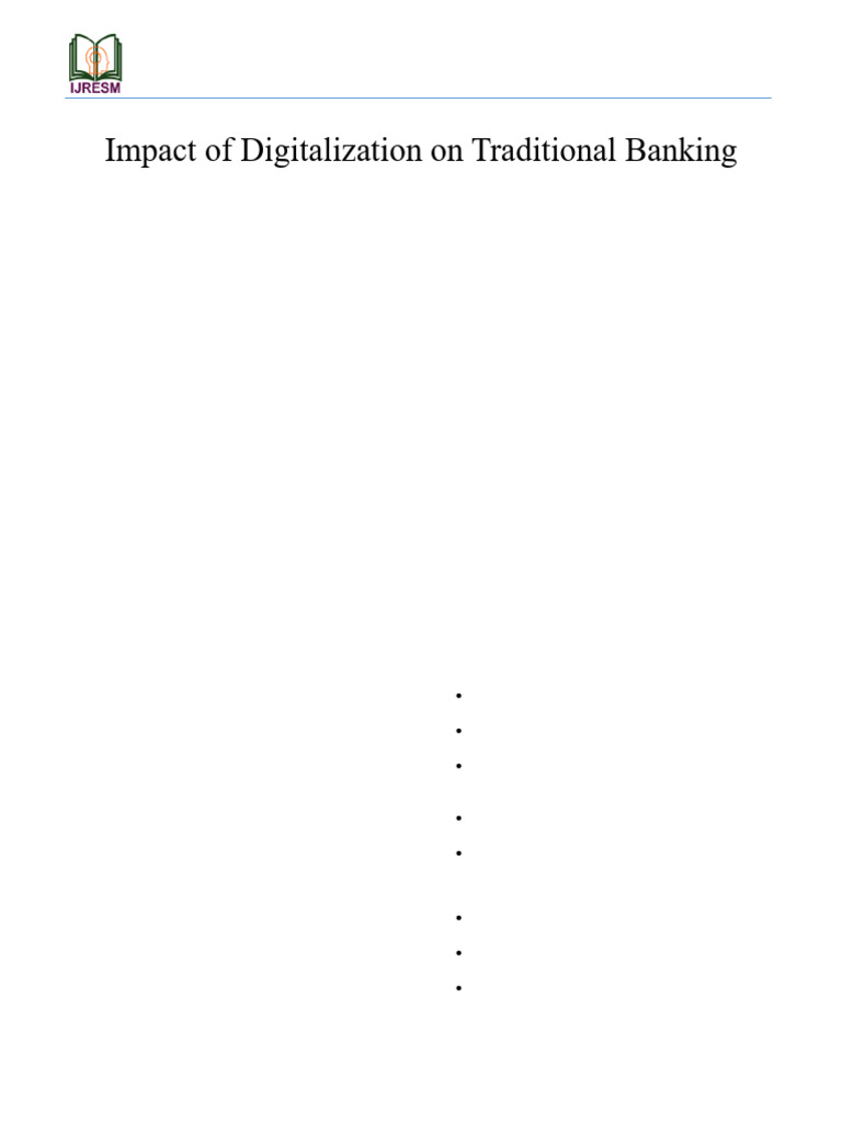 Impact of Digitalization on Banking | PDF | Banks | Online Banking