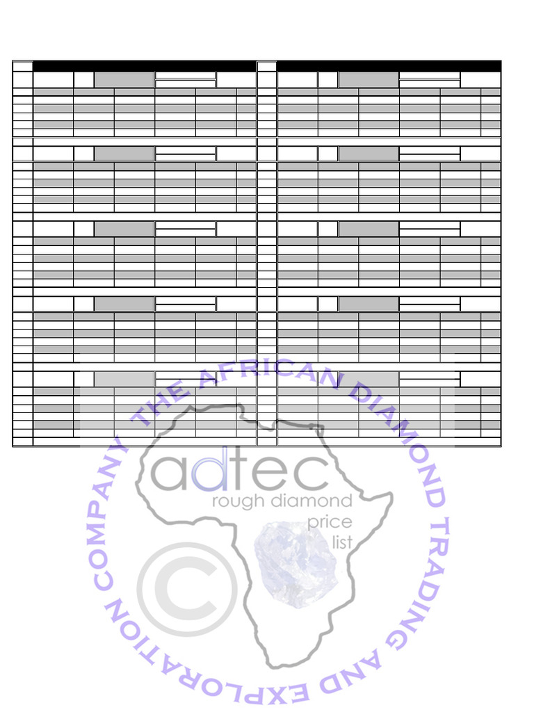 Rough Diamond Price List 2024 | PDF | Copyright | Native Element Minerals