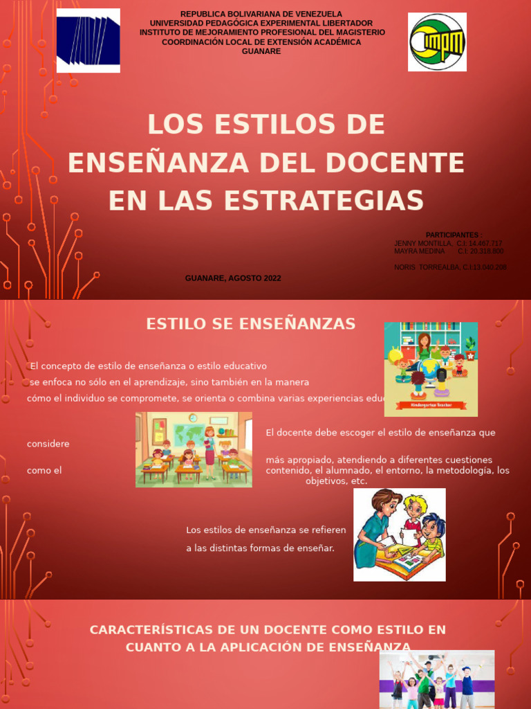 Estilos de Enseñanza en el Aula | PDF | Enseñando | Maestros